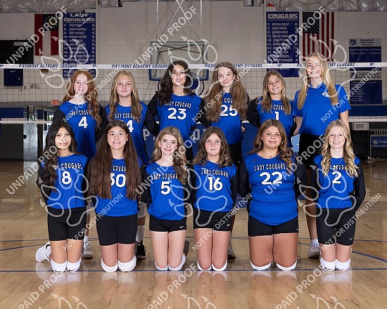 2025-2026 MS Volleyball Team & Individual